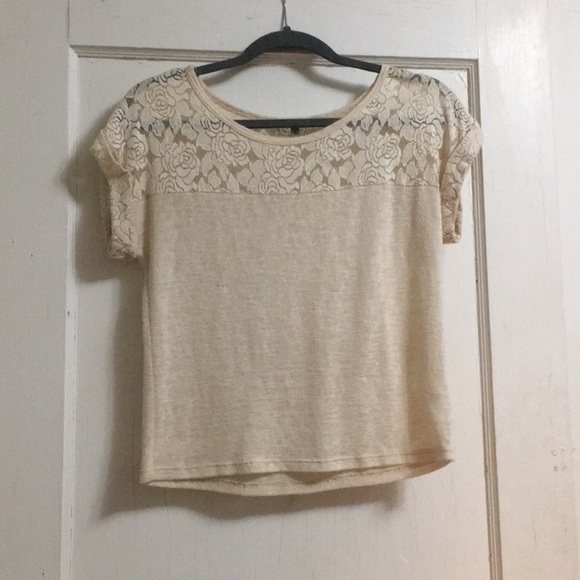 Charlotte Russe Tops - Cream colored formal flower top